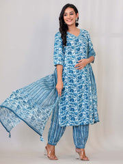 Angrakha Cotton Printed Suit Set