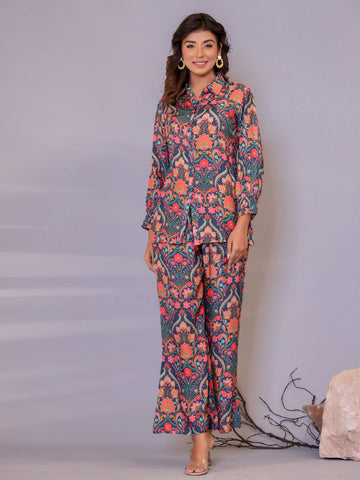 Printed Muslin Kurti With Pants