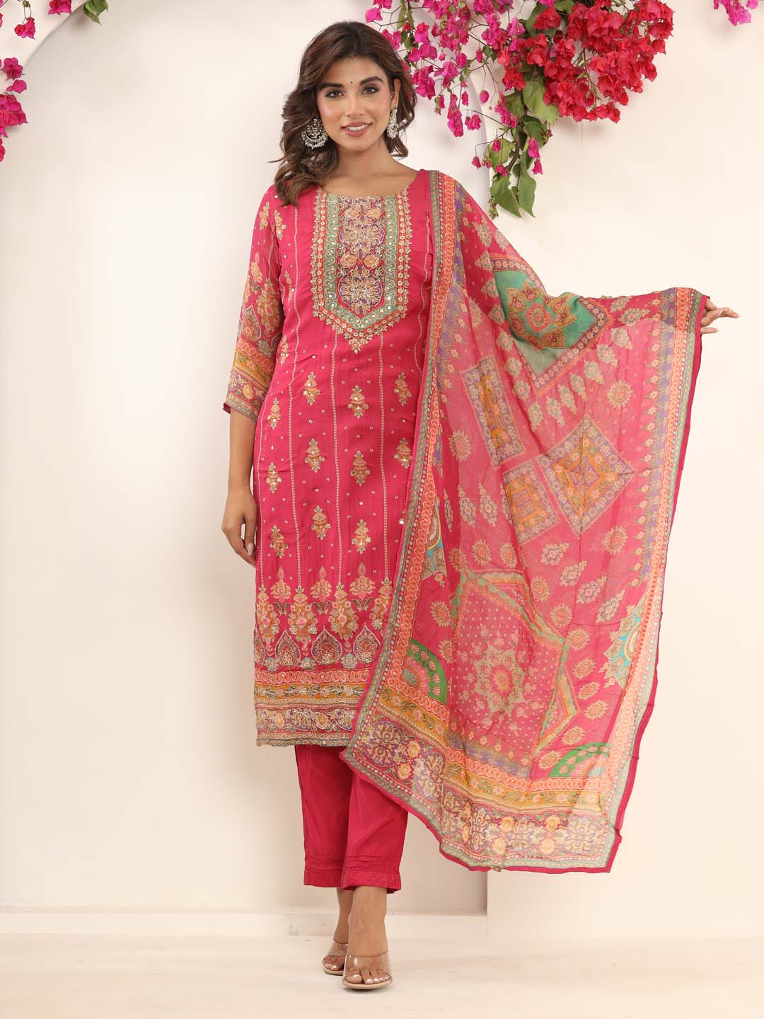 Embroidered Georgette Suit Set