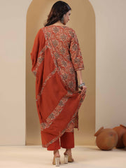 Floral Printed Cotton Stitched Suit Set