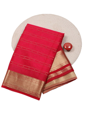 Plain Zari Border Organza Saree