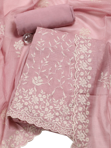 All Over Embroidered Cotton Blend Unstitched Suit With Dupatta