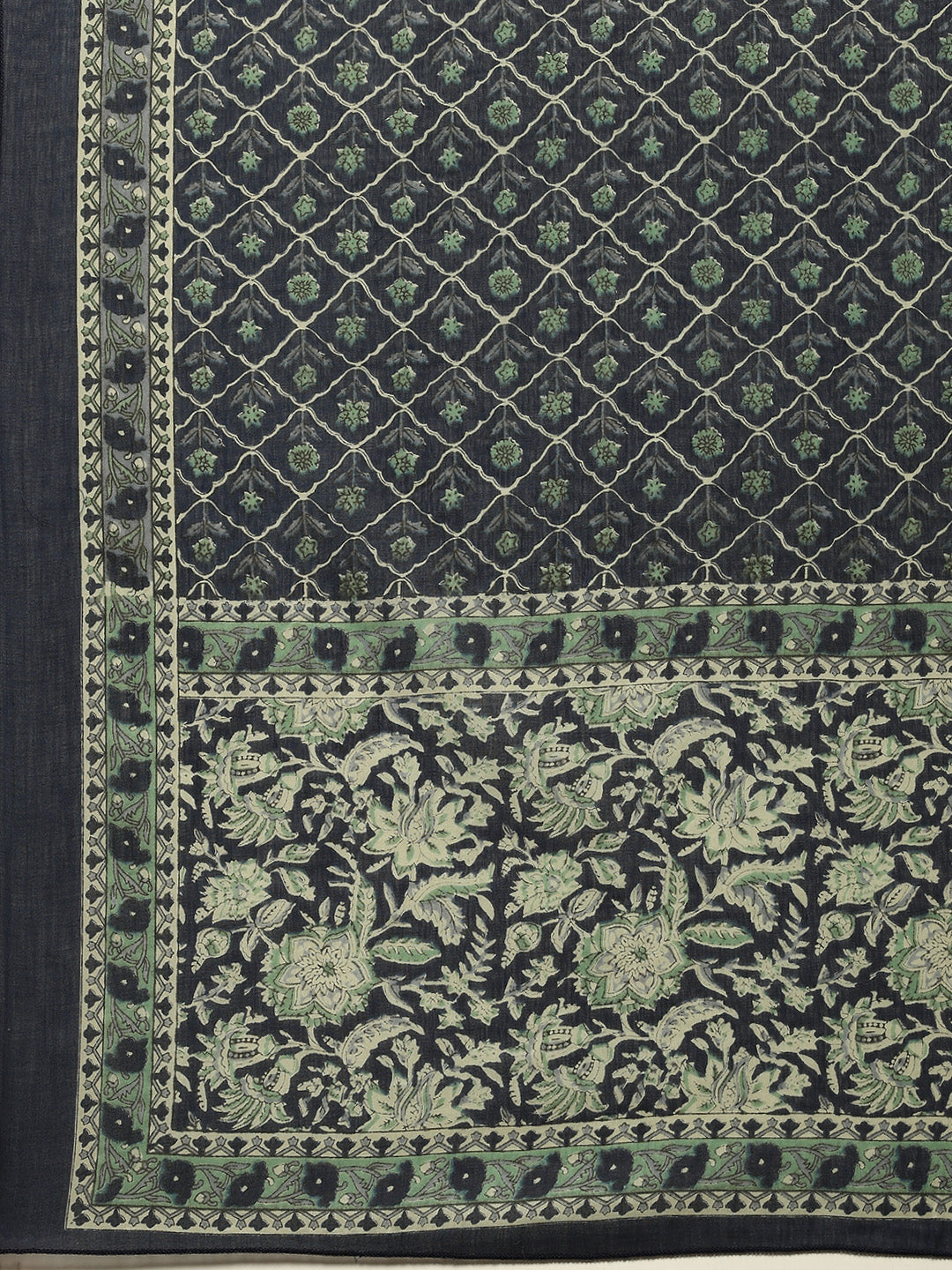 Printed Cotton Blend Kurta With Pant &amp; Dupatta