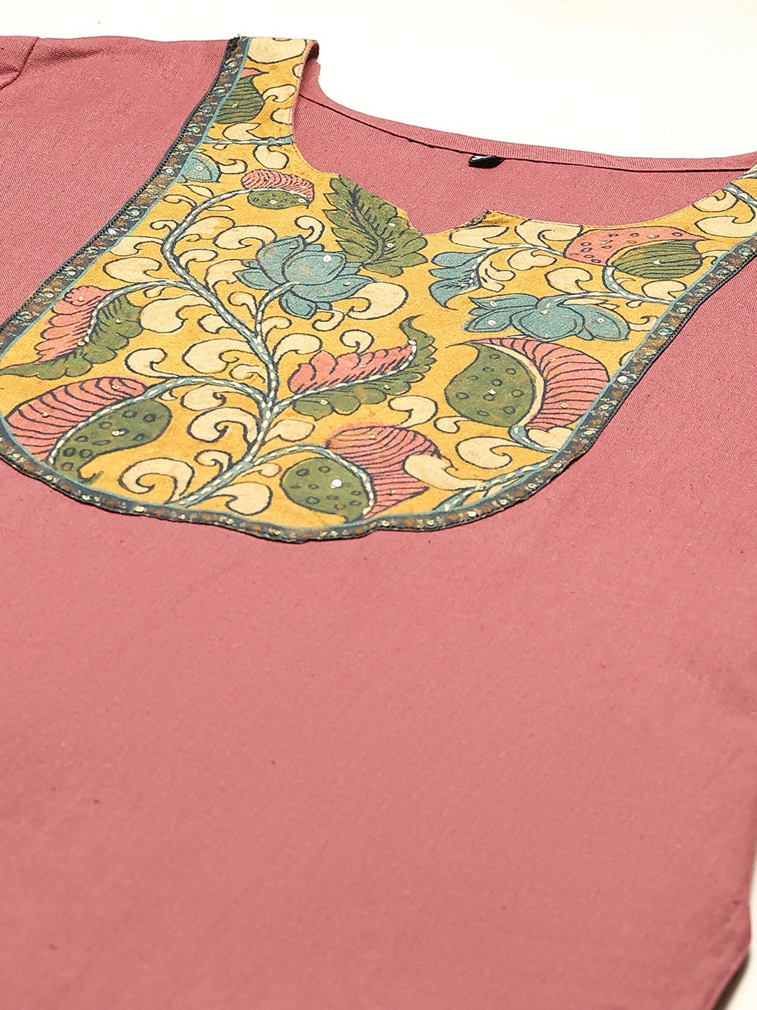 Printed Cotton Blend Kurta With Pants & Dupatta
