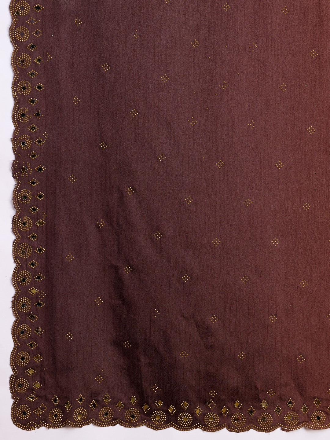 Embroidered Chinon Saree