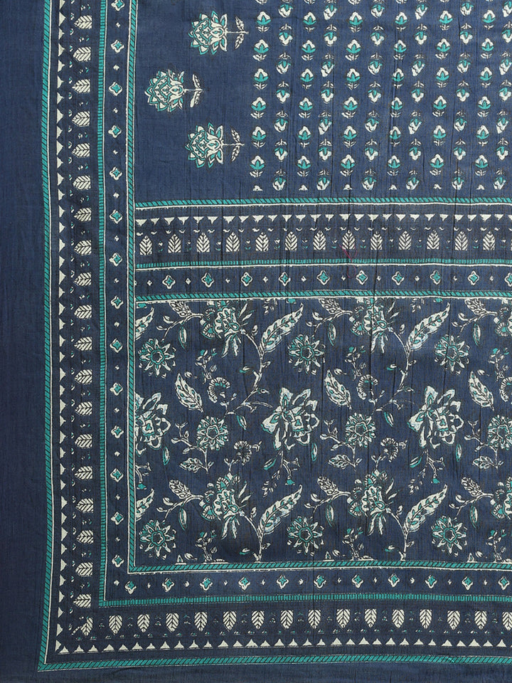Printed Cotton Kurta With Pant &amp; Dupatta