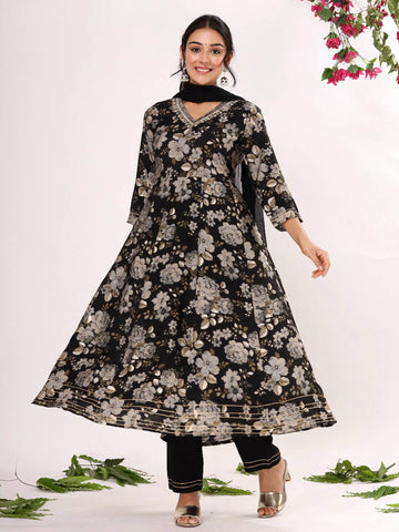 Buy Black Kurtis & Tunics for Women by Anveri Textiles Online | Ajio.com