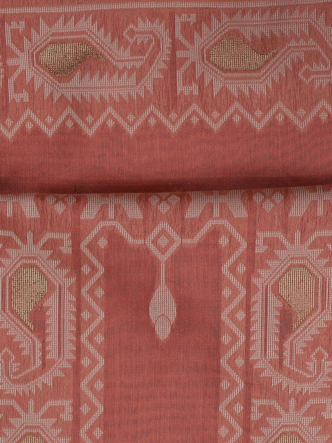 Jamdani Work Chanderi Unstitched Suit Piece With Dupatta
