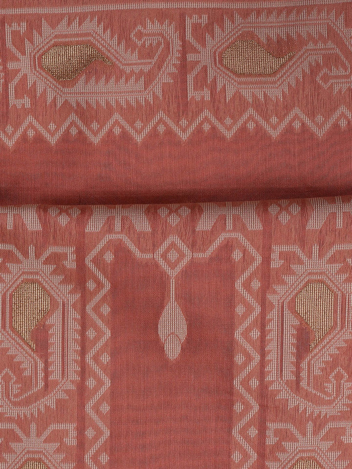 Jamdani Work Chanderi Unstitched Suit Piece With Dupatta