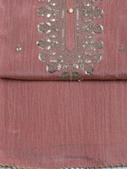 Neck Embroidered Tissue Unstitched Suit With Dupatta