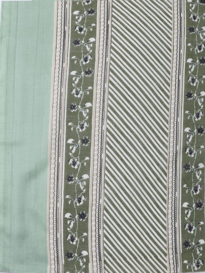 Neck Patti Cotton Blend Unstitched Suit With Dupatta