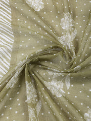 Neck Patti Cotton Blend Unstitched Suit With Dupatta