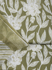 Neck Patti Cotton Blend Unstitched Suit With Dupatta