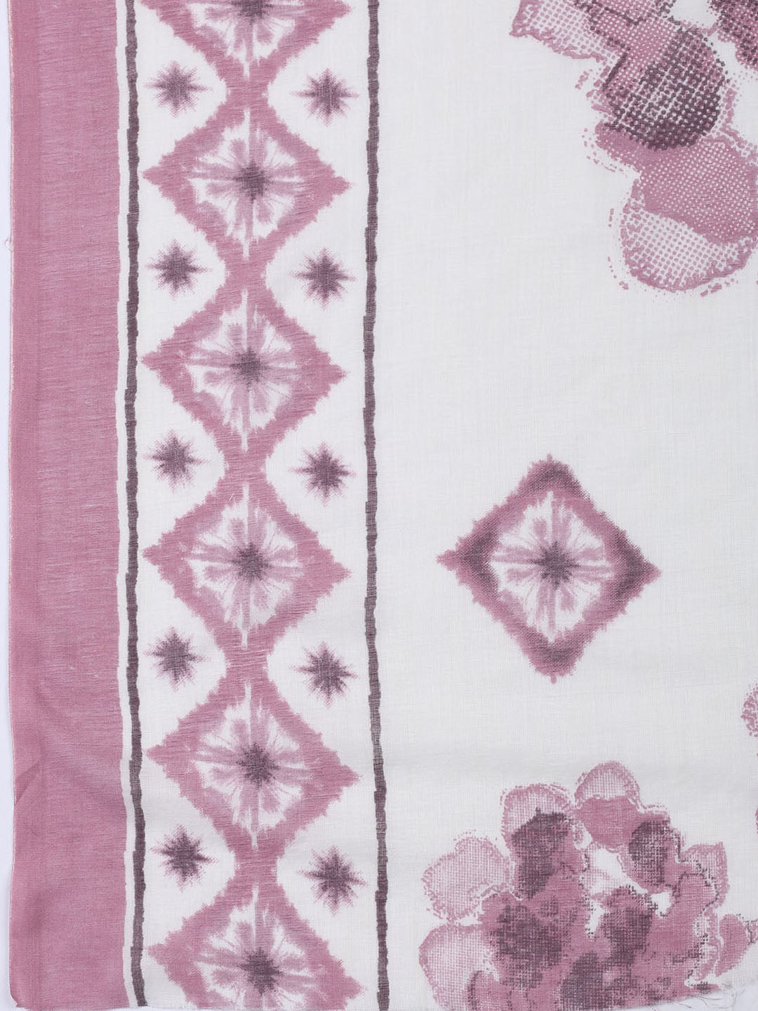 Neck Patti Cotton Blend Unstitched Suit With Dupatta