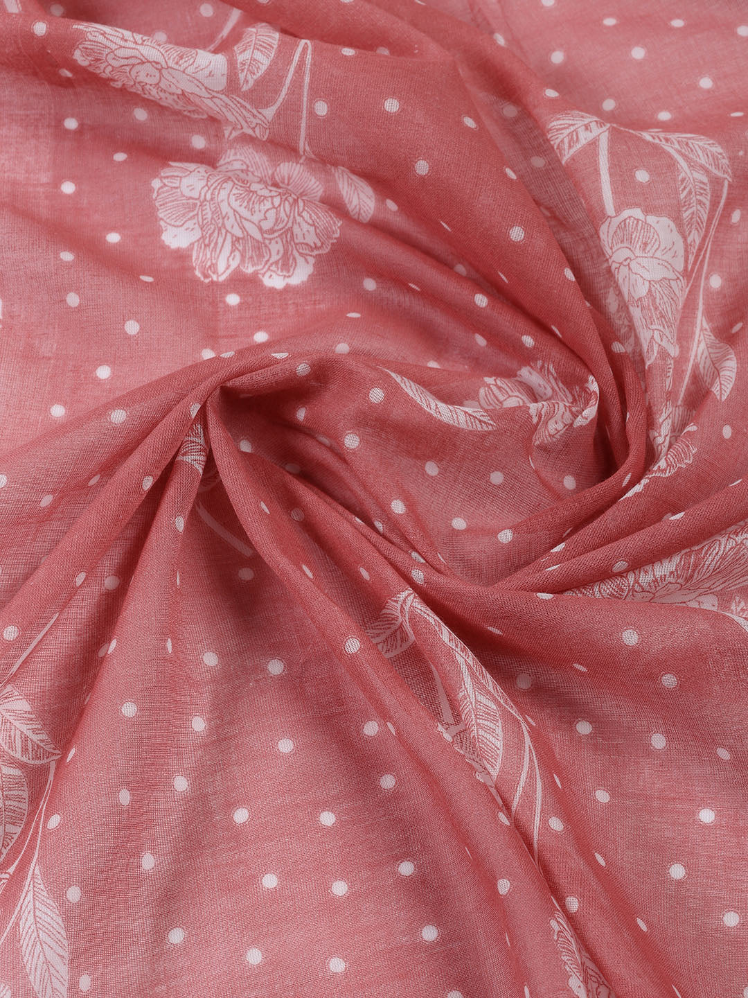Neck Patti Cotton Blend Unstitched Suit With Dupatta