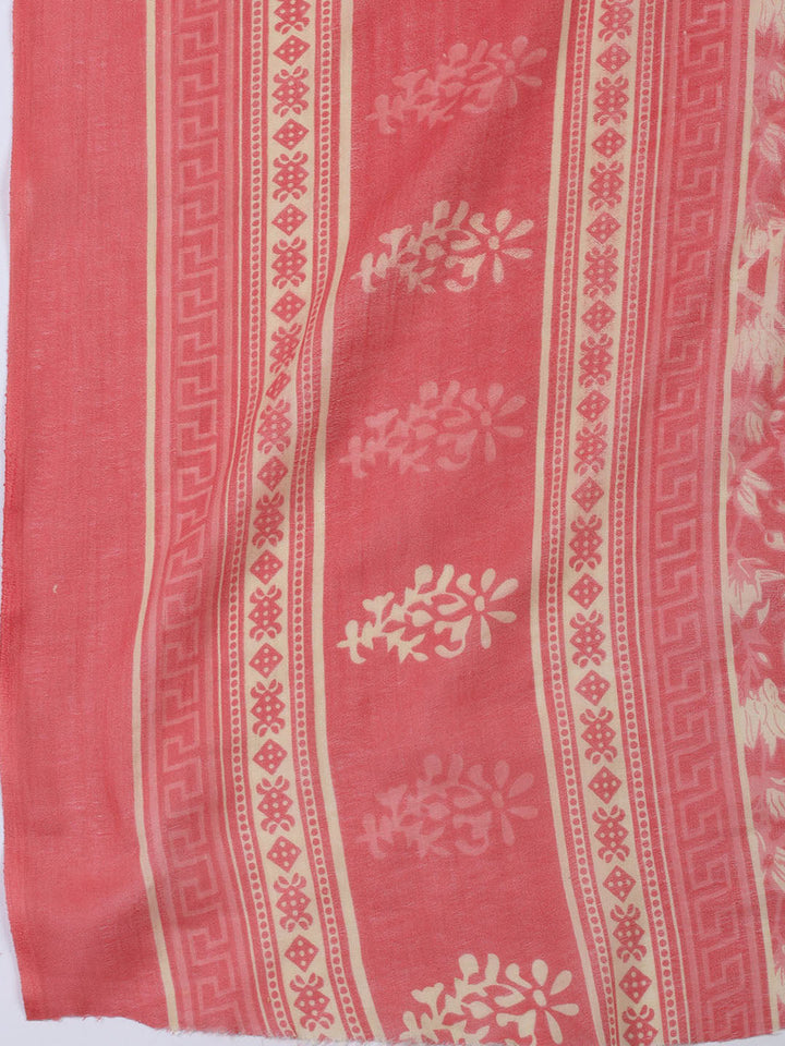 Neck Patti Cotton Blend Unstitched Suit With Dupatta