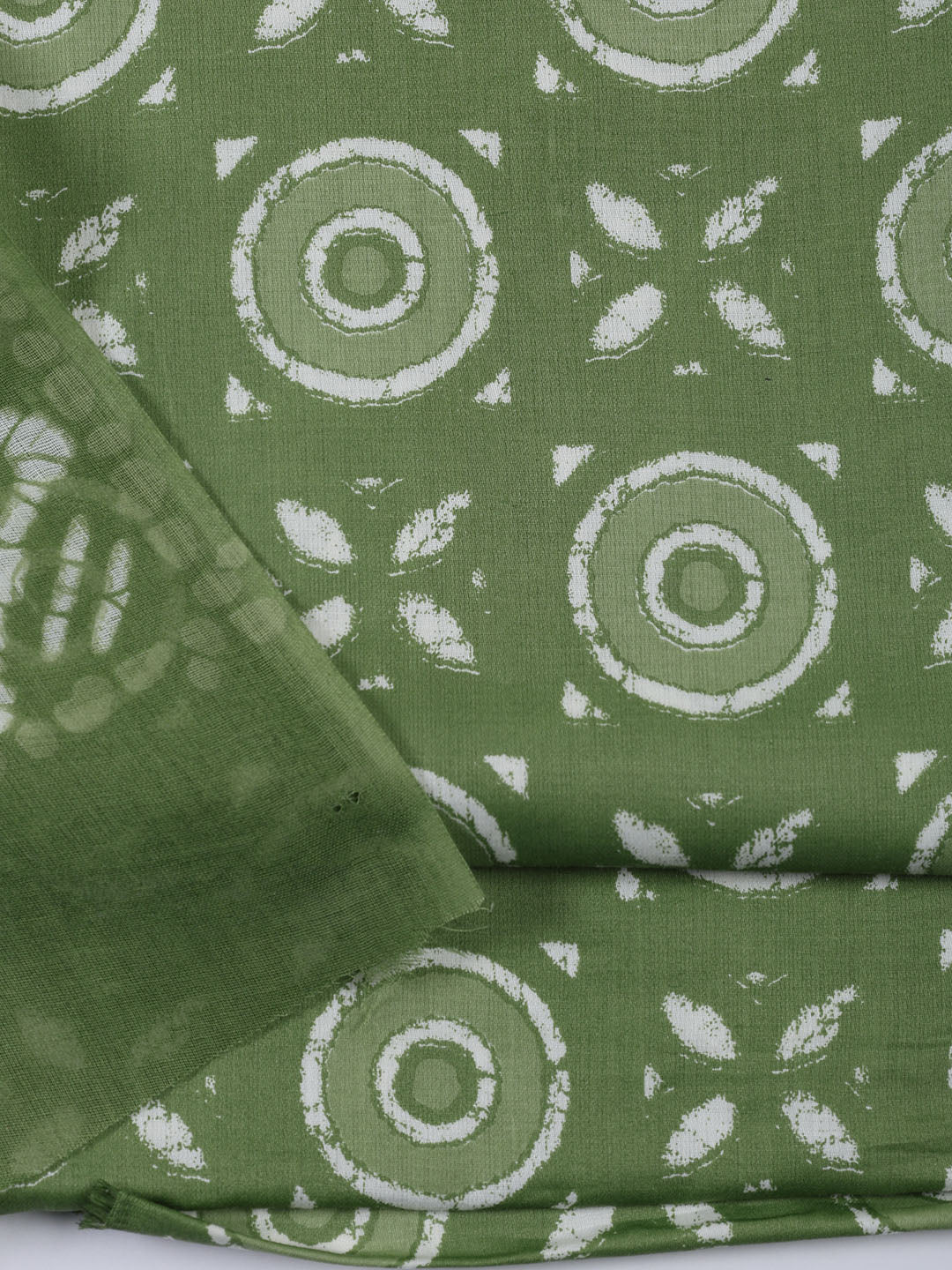 Printed Cotton Blend Unstitched Suit With Dupatta