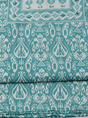 Printed Cotton Blend Unstitched Suit With Dupatta