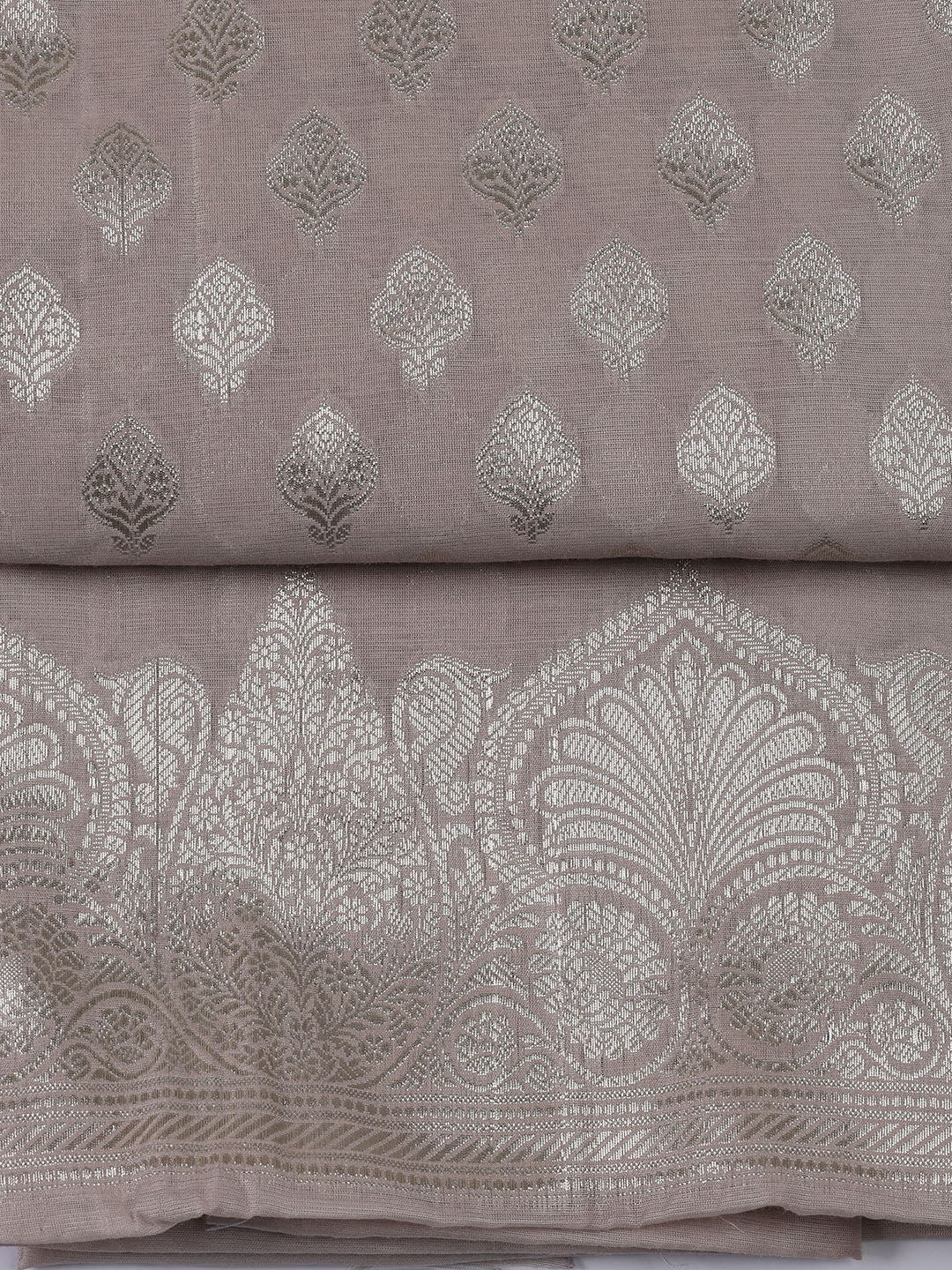 Woven Chanderi Unstitched Suit With Dupatta