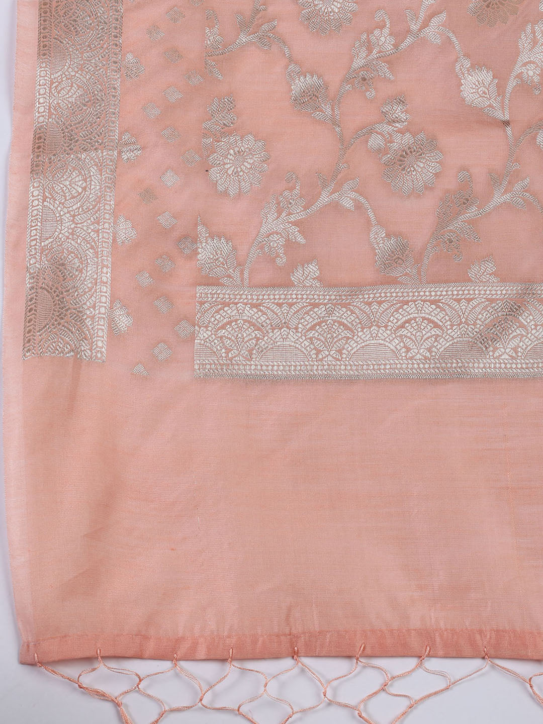 Woven Chanderi Unstitched Suit With Dupatta
