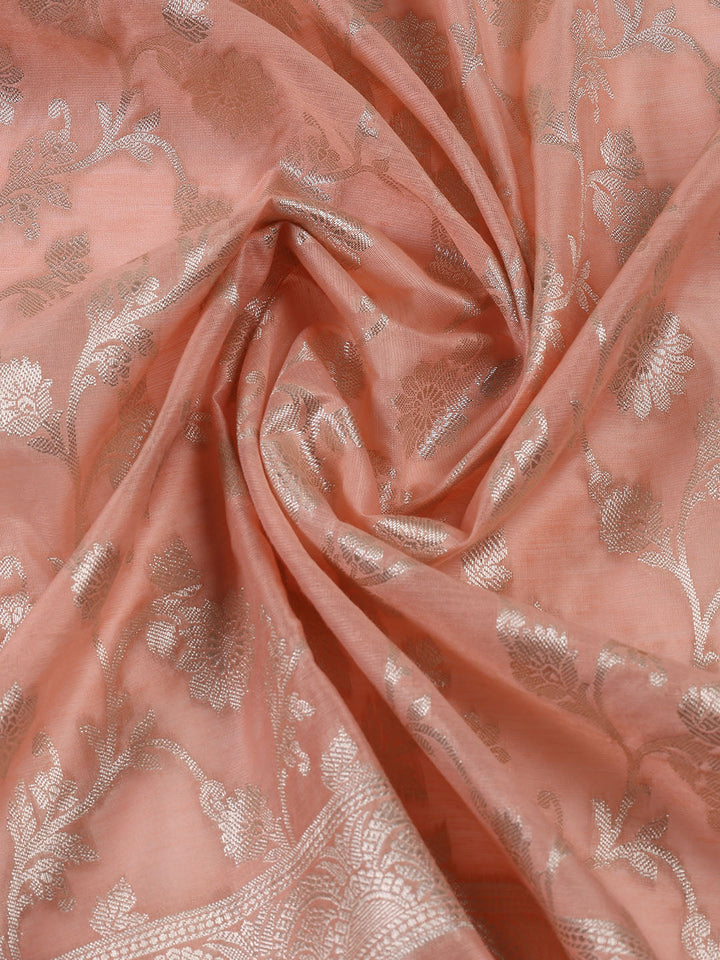 Woven Chanderi Unstitched Suit With Dupatta