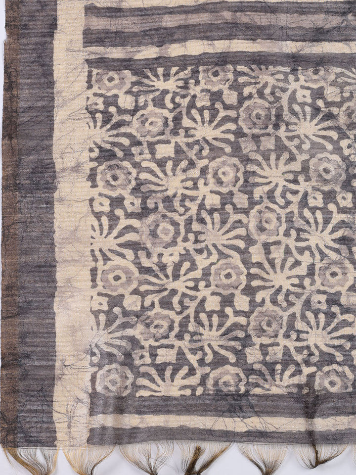 Printed Chanderi Unstitched Suit Piece With Dupatta