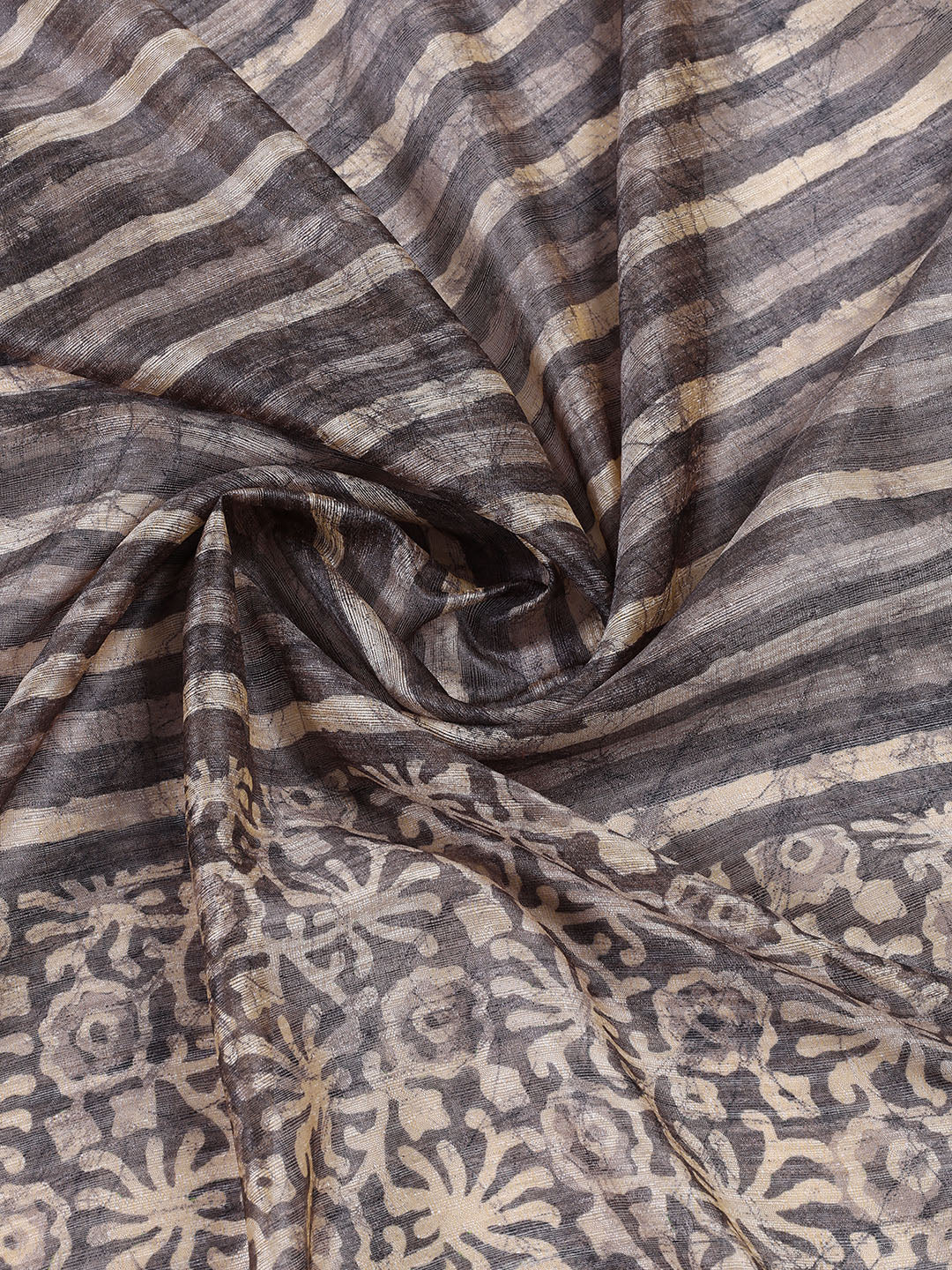 Printed Chanderi Unstitched Suit Piece With Dupatta