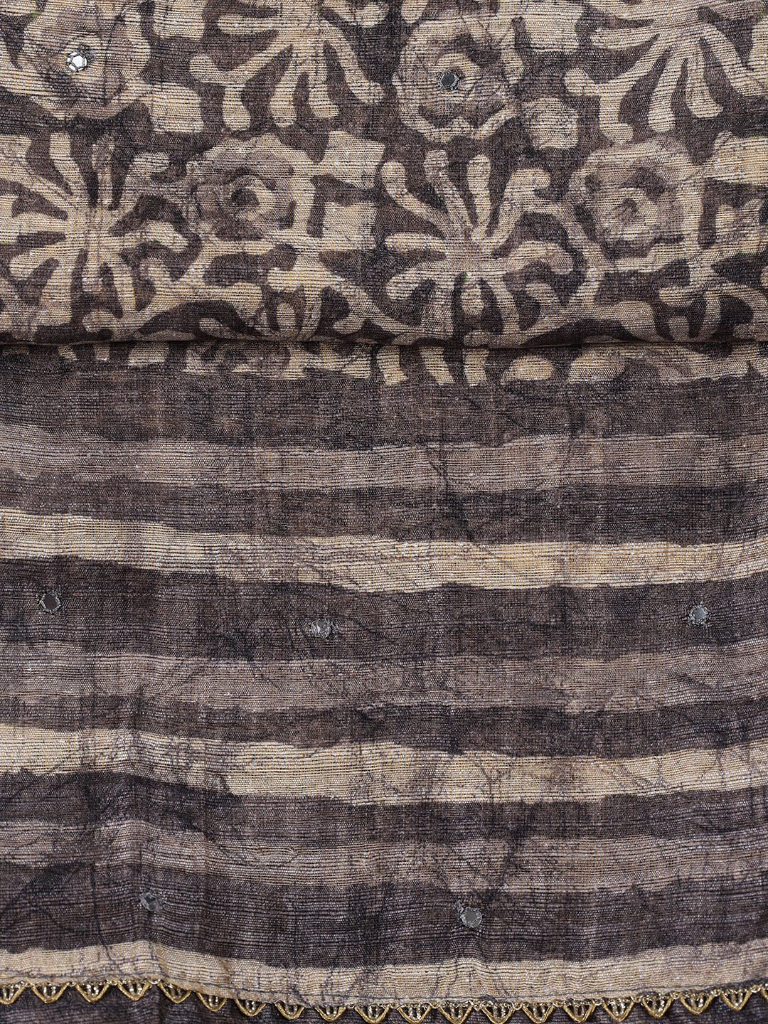 Printed Chanderi Unstitched Suit Piece With Dupatta