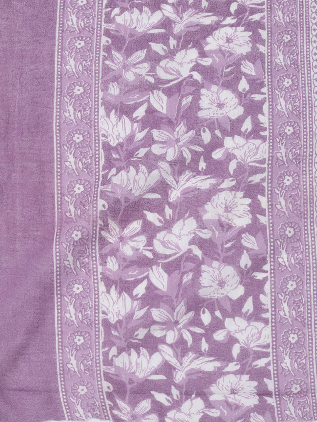 Printed Cotton Blend Unstitched Suit With Dupatta