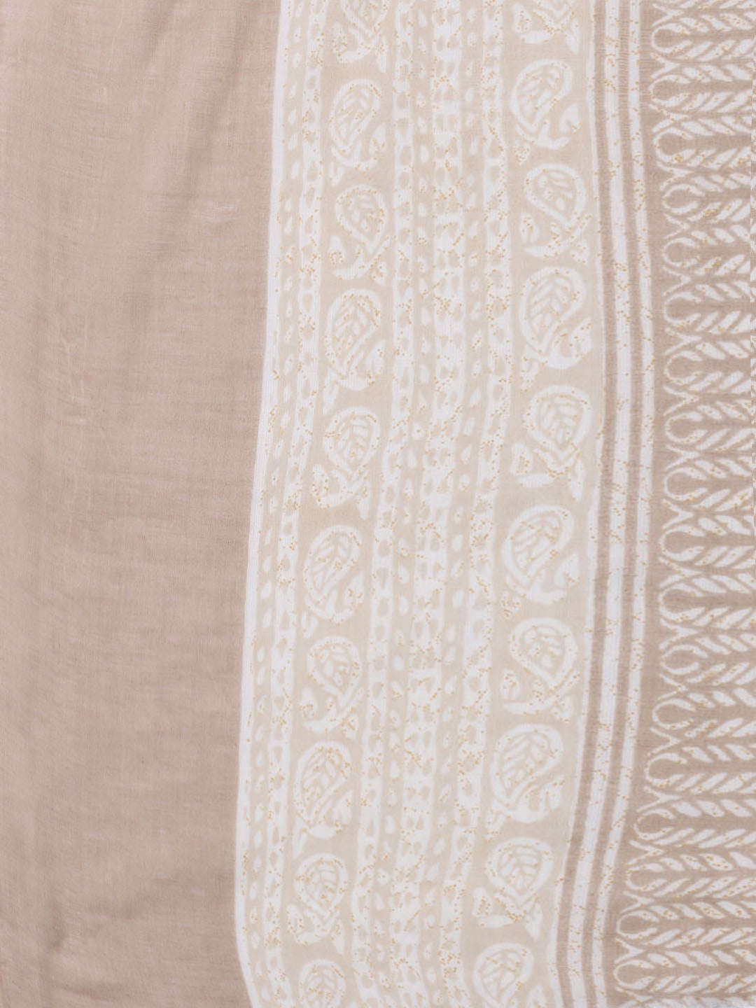 Neck Patti Cotton Blend Unstitched Suit With Dupatta