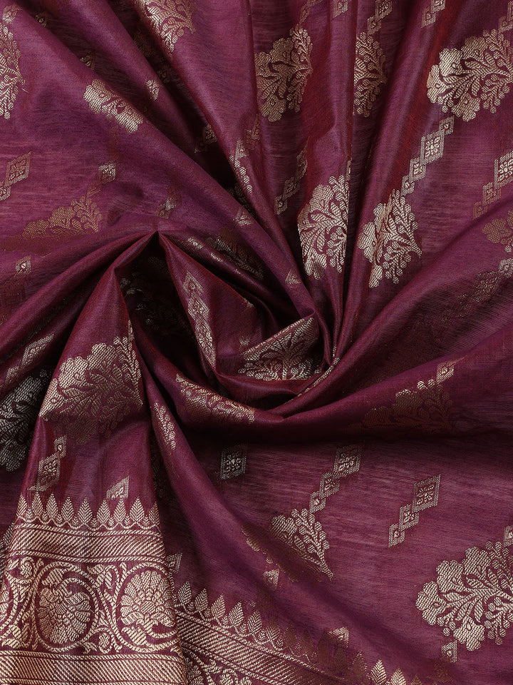 Woven Chanderi Unstitched Suit With Dupatta