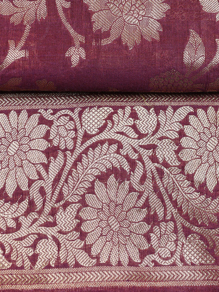 Woven Chanderi Unstitched Suit With Dupatta