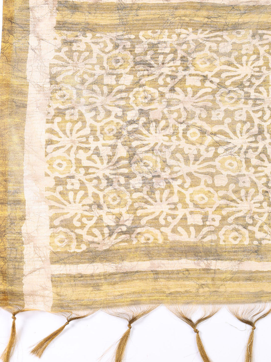 Printed Chanderi Unstitched Suit Piece With Dupatta
