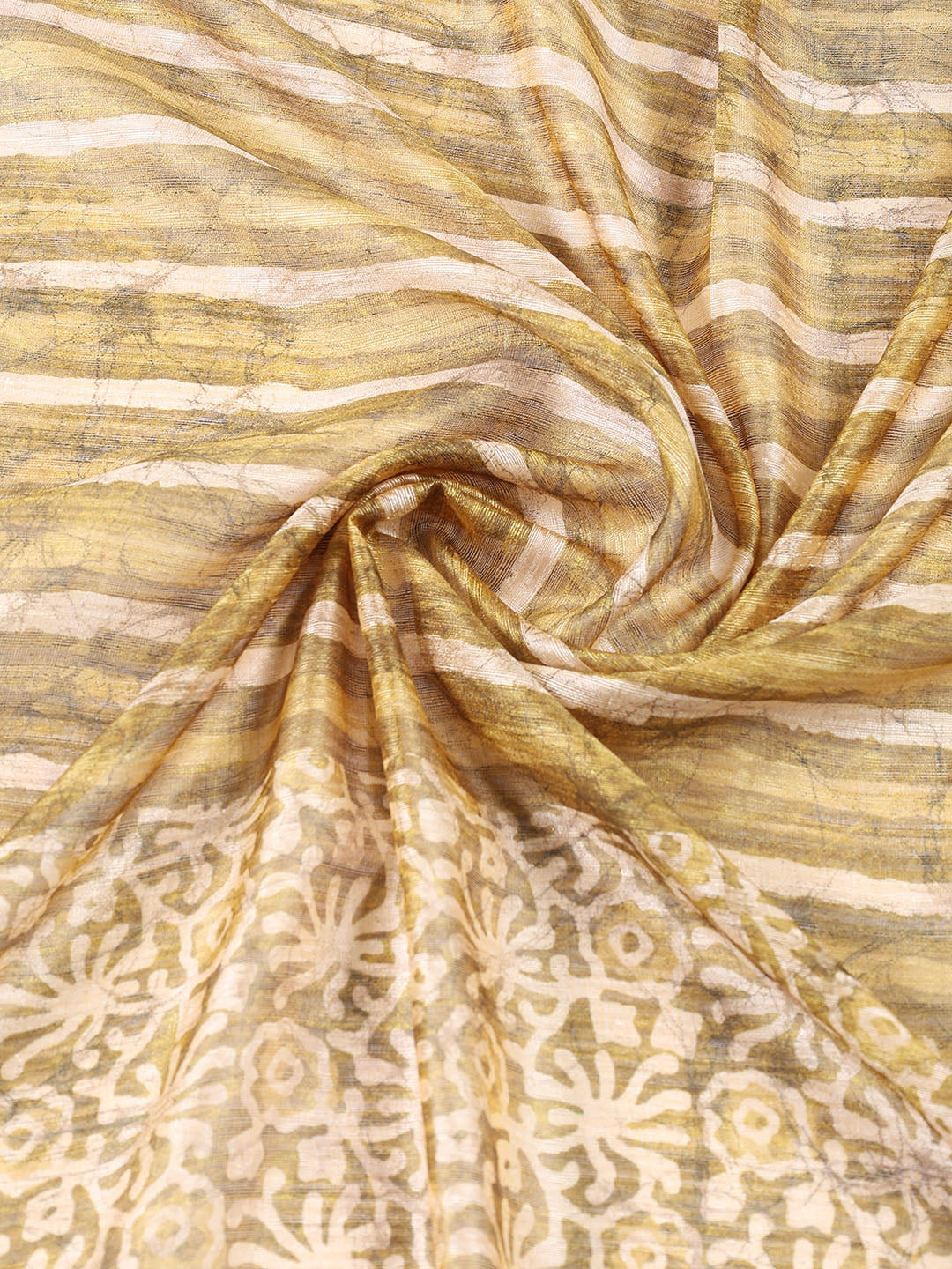 Printed Chanderi Unstitched Suit Piece With Dupatta
