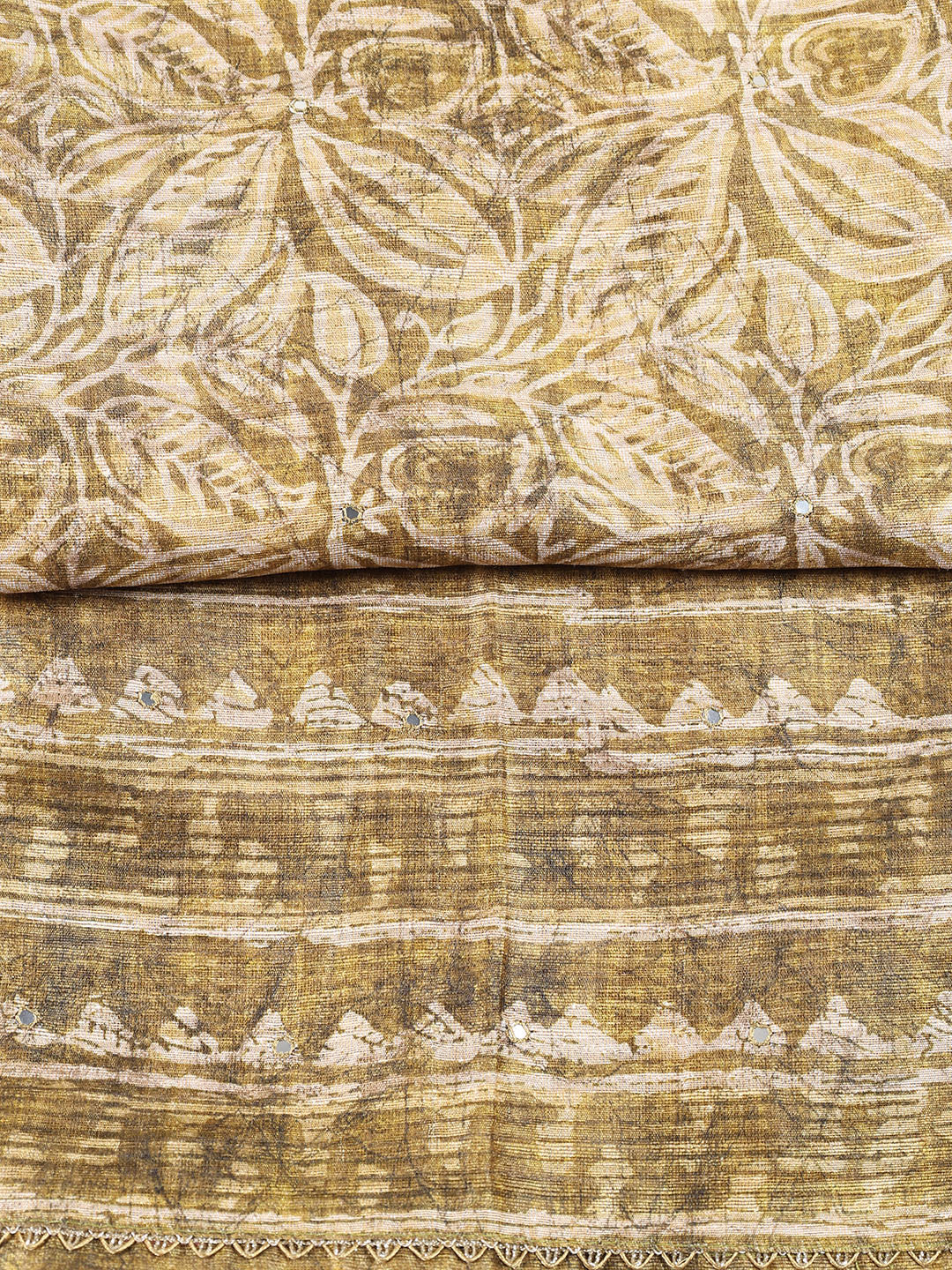 Printed Chanderi Unstitched Suit Piece With Dupatta