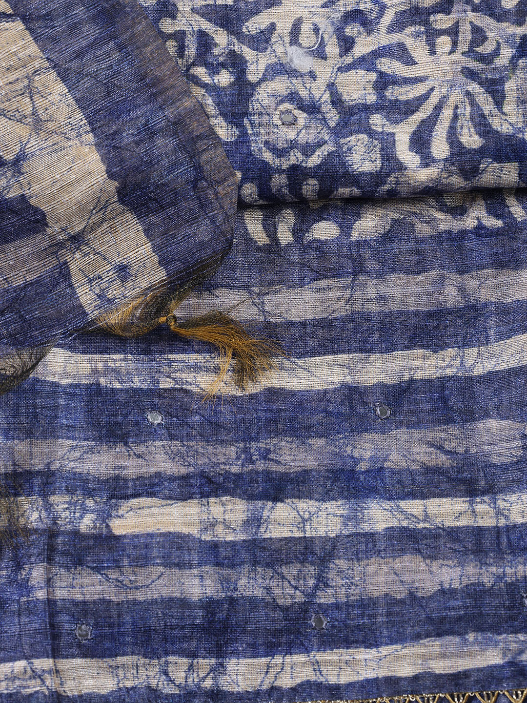 Printed Chanderi Unstitched Suit Piece With Dupatta
