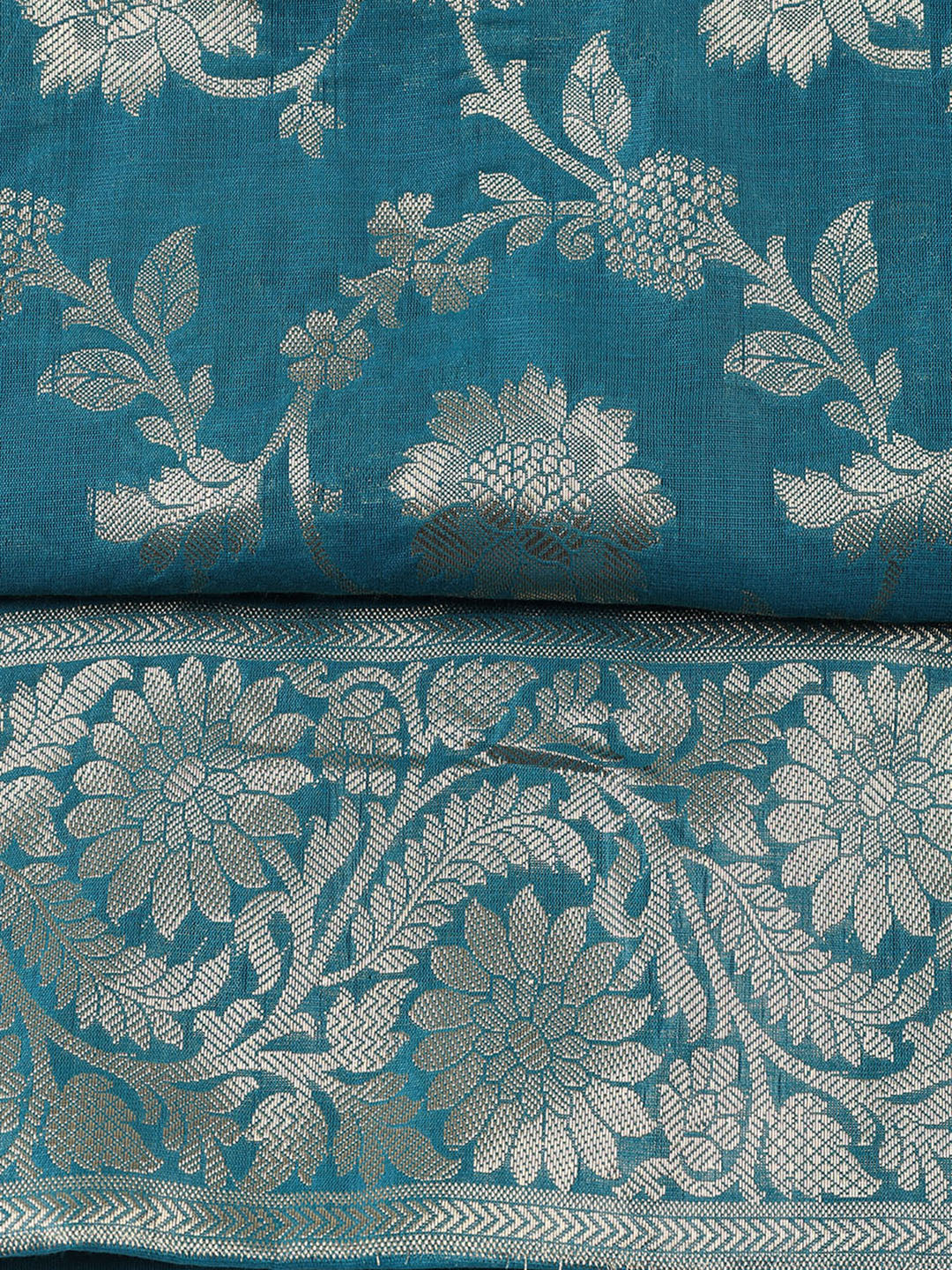 Woven Chanderi Unstitched Suit With Dupatta