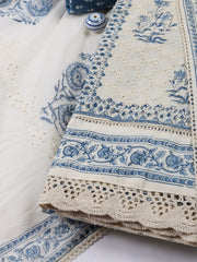 Printed Cotton Blend Unstitched Suit With Dupatta