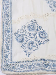 Printed Cotton Blend Unstitched Suit With Dupatta