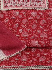 Neck Patti Cotton BlendUnstitched Suit Dupatta