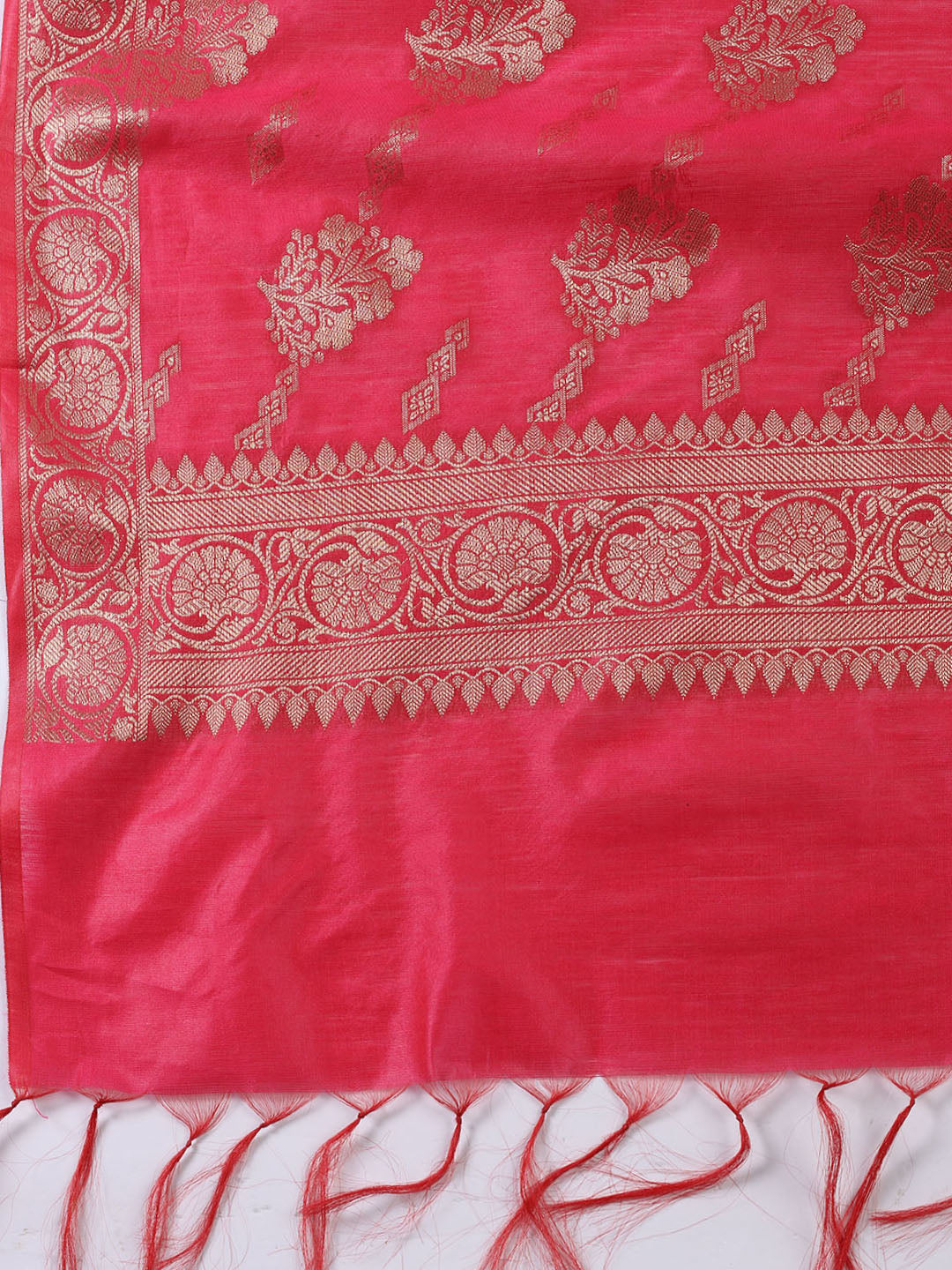 Woven Chanderi Unstitched Suit With Dupatta