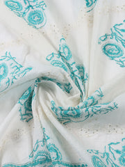 Printed Cotton Blend Unstitched Suit With Dupatta