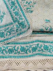 Printed Cotton Blend Unstitched Suit With Dupatta