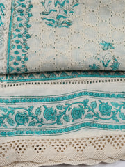 Printed Cotton Blend Unstitched Suit With Dupatta