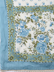 Printed Cotton Blend Unstitched Suit With Dupatta