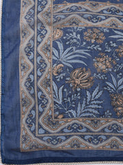 Printed Cotton Blend Unstitched Suit With Dupatta