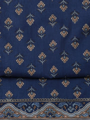 Printed Cotton Blend Unstitched Suit With Dupatta