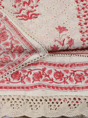 Printed Cotton Blend Unstitched Suit With Dupatta