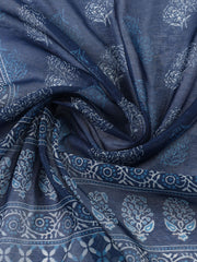 Printed Chanderi  Unstitched Suit With Dupatta