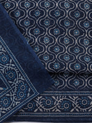 Printed Chanderi  Unstitched Suit With Dupatta
